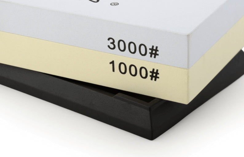 Pierre à aiguiser Chroma double face grains 1000/3000 + socle
