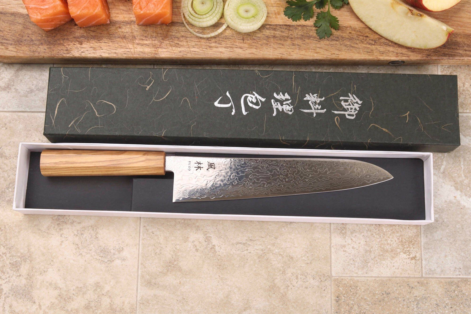 Couteau gyuto 24cm japonais Yuzo Ryuho Damas SG2