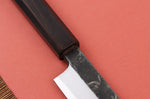 Couteau yanagiba 26cm japonais artisanal Hatsukokoro Shirasagi manche en ébène