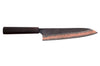 Couteau de chef 23cm japonais artisanal Hatsukokoro Yorokobi Kurouchi Damas