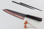 Couteau de chef 23cm japonais artisanal Hatsukokoro Yorokobi Kurouchi Damas