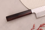 Couteau de chef 20cm japonais artisanal Nigara Hamono Tsuchime VG10 damas