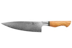 Couteau de chef 21cm Ryda Knives ST650 Damas et manche en olivier