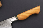 Couteau de chef 21cm Ryda Knives ST650 Damas et manche en olivier