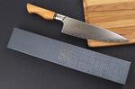 Couteau de chef 21cm Ryda Knives ST650 Damas et manche en olivier