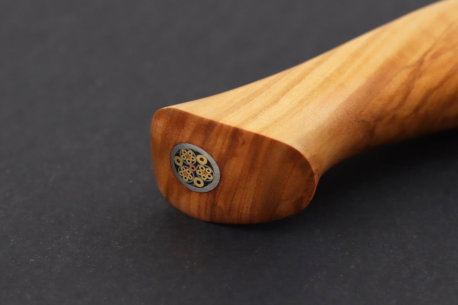 Couteau de chef 21cm Ryda Knives ST650 Damas et manche en olivier