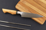 Couteau universel 13,5cm Ryda Knives ST650 Damas et manche en olivier