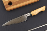 Couteau universel 13,5cm Ryda Knives ST650 Damas et manche en olivier