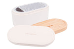 Râpe Microplane 3-en-1 blanche avec boîte de conservation et double couvercle