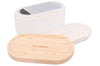 Râpe Microplane 3-en-1 blanche avec boîte de conservation et double couvercle