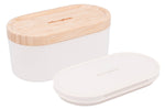 Râpe Microplane 3-en-1 blanche avec boîte de conservation et double couvercle