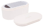 Râpe Microplane 3-en-1 blanche avec boîte de conservation et double couvercle