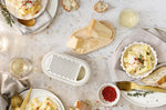 Râpe Microplane 3-en-1 blanche avec boîte de conservation et double couvercle