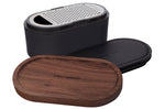 Râpe Microplane 3-en-1 noire avec boîte de conservation et double couvercle