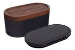 Râpe Microplane 3-en-1 noire avec boîte de conservation et double couvercle