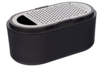 Râpe Microplane 3-en-1 noire avec boîte de conservation et double couvercle