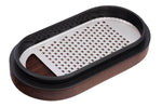 Râpe Microplane 3-en-1 noire avec boîte de conservation et double couvercle