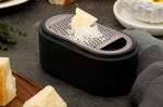 Râpe Microplane 3-en-1 noire avec boîte de conservation et double couvercle