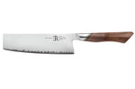 Couteau nakiri 18cm Ryda Knives A-30 San Maï et manche en noyer