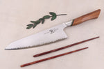 Couteau de chef 20,5cm Ryda Knives A-30 San Maï et manche en noyer