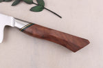 Couteau santoku 18cm Ryda Knives A-30 San Maï et manche en noyer