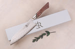 Couteau santoku 18cm Ryda Knives A-30 San Maï et manche en noyer