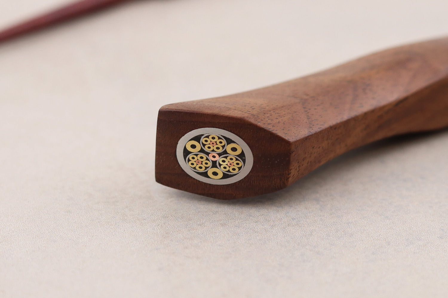 Couteau universel 13cm Ryda Knives A-30 San Maï et manche en noyer