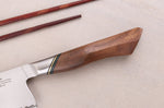Couteau nakiri 18cm Ryda Knives A-30 San Maï et manche en noyer