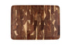 Planche à découper Wusaki bois d'acacia damier pieds antidérapants 35 x 25 x 2,5cm