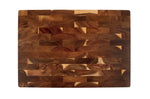 Billot de cuisine Wusaki en bois d'acacia damier 43 x 30,5 x 3,5cm