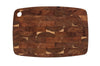 Planche à découper Wusaki en bois d'acacia damier 35 x 24 x 2cm