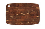 Planche à découper Wusaki en bois d'acacia damier 35 x 24 x 2cm