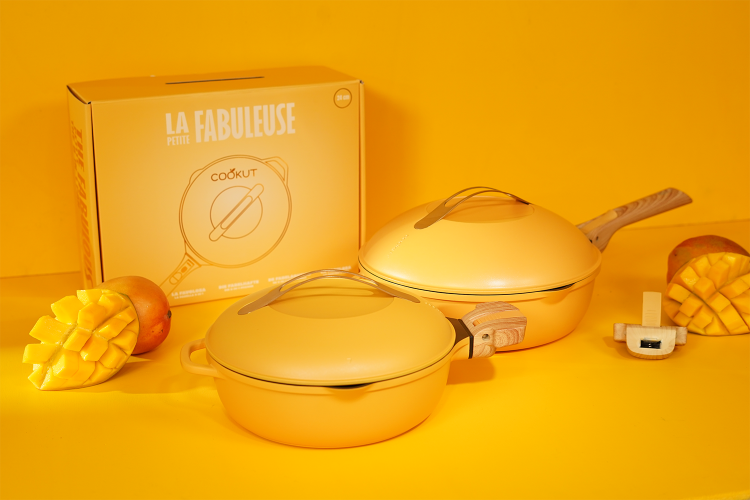 Poêle antiadhérente Cookut La Fabuleuse 8-en-1 mangue - Édition limitée 2026