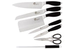 Bloc de 5 couteaux + 1 fusil + 1 ciseaux Pradel Excellence noir acier inox