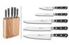 Bloc 5 couteaux SABATIER Idéal Inox 100% forgé frêne naturel
