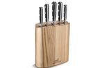 Bloc 5 couteaux SABATIER Idéal Inox 100% forgé frêne naturel