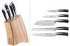 Bloc 5 couteaux style japonais acier inox Kyu Richardson