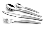 Coffret de 24 couverts de table Lou Laguiole Jet Sablé gris inox 18/0