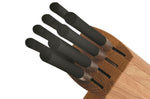 Bloc en chêne avec 8 couteaux japonais Kai Wasabi Black