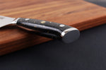 Couteau ko-santoku Wusaki Sakin Damas 10Cr 13cm manche en fibre de carbone et feuille d'or