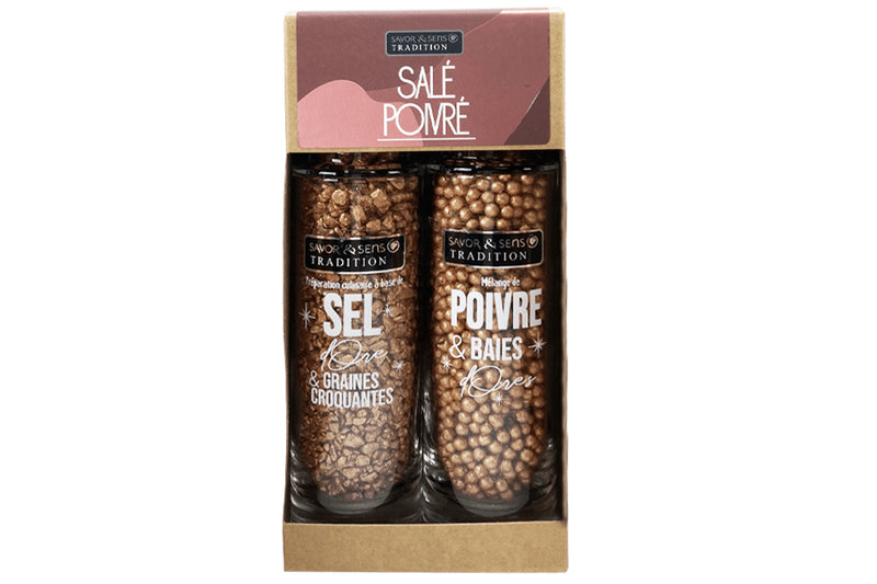 Coffret duo Savor&Sens Or rose sel et poivre