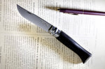 Couteau Opinel de luxe N°08 manche en Ebène et lame acier inox 8.5cm