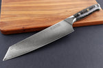 Couteau kiritsuke Wusaki Sakin Damas 10Cr 20cm manche en fibre de carbone et feuille d'or