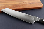 Couteau kiritsuke Wusaki Sakin Damas 10Cr 20cm manche en fibre de carbone et feuille d'or