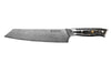 Couteau kiritsuke Wusaki Sakin Damas 10Cr 20cm manche en fibre de carbone et feuille d'or