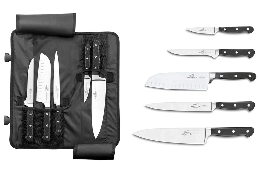 Mallette Sabatier International contenant cinq couteaux professionnels