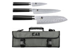 Mallette Kai Shun Classic 3 couteaux japonais damassés