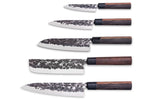 Set de 5 couteaux de cuisine 3 Claveles Osaka forgés main style japonais