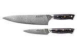 Coffret 2 couteaux Wusaki Sakin Damas 10Cr Chef + Office