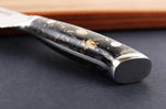 Couteau à steak Wusaki Sakin Damas 10Cr 13cm manche en fibre de carbone et feuille d'or